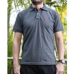 Camisa Polo Masculina Cinza Escuro