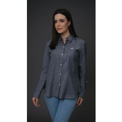 Camisa Feminina Manga Longa Grafite