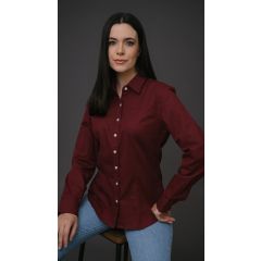 Camisa Feminina Manga Longa Vinho